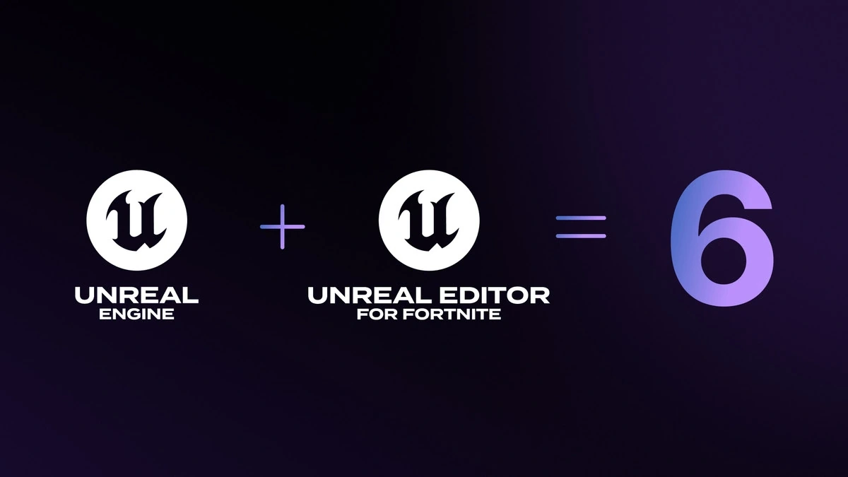 Unreal Engine and Unreal Editor for Fortnite logos beside the number 6