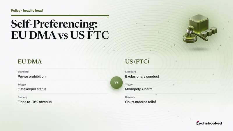 How the EU DMA and US FTC treat platform self-preferencing