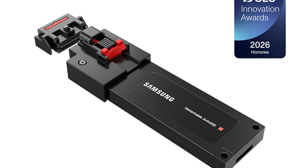 Samsung Detachable AutoSSD with a CES 2026 Innovation Awards honoree badge