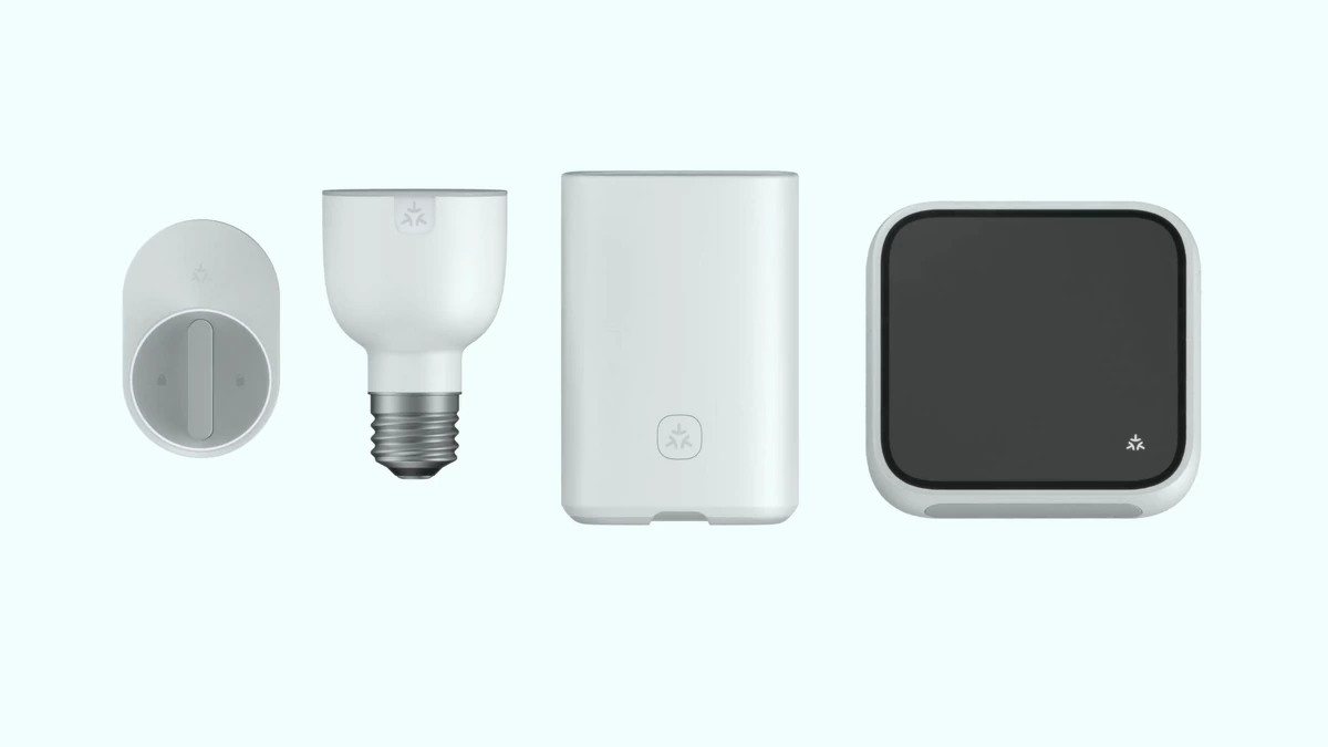 Matter smart home product family: a sensor, bulb, hub, and control panel
