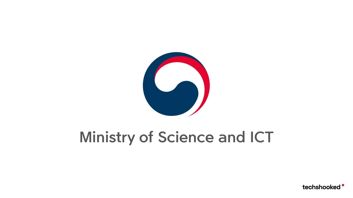Ministry of Science and ICT emblem blue and red on white