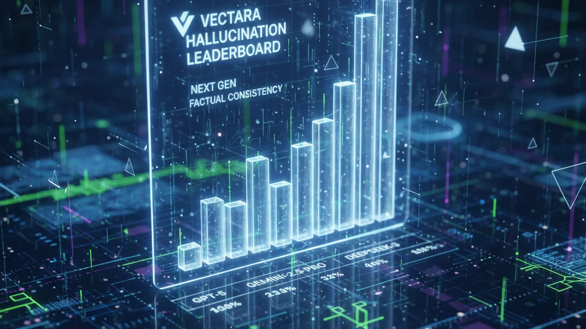 A Vectara illustration depicts ranking language models by how often they hallucinate.