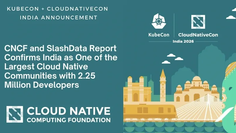 CNCF KubeCon India graphic citing 2.25 million cloud native developers