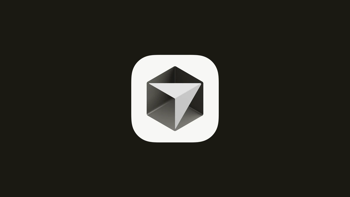 Cursor logo mark, a white arrow inside a dark cube icon on a black background