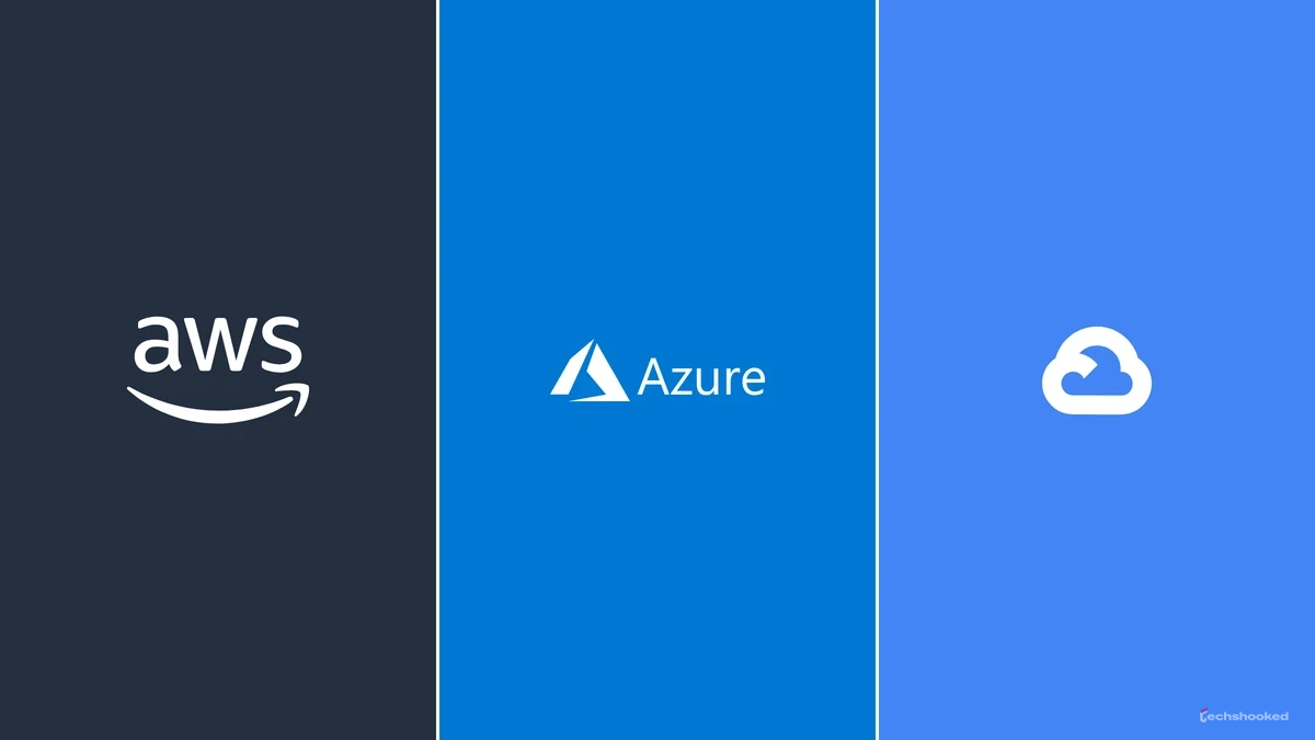 AWS, Microsoft Azure, and Google Cloud logos shown for a cloud data protection comparison.