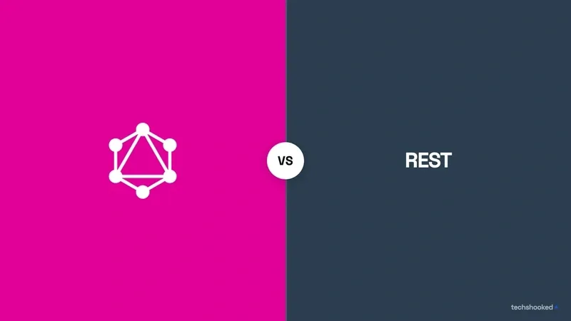 GraphQL and REST logos shown for an API design comparison.