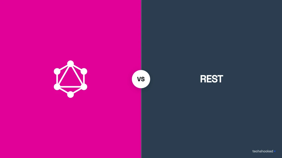 GraphQL and REST logos shown for an API design comparison.