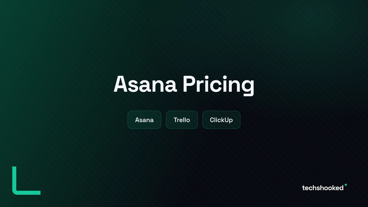 Side-by-side pricing tier chart comparing Asana, Trello, and ClickUp plans