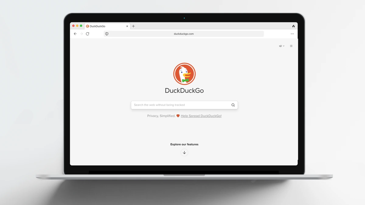 DuckDuckGo no-AI search start screen from the official press kit