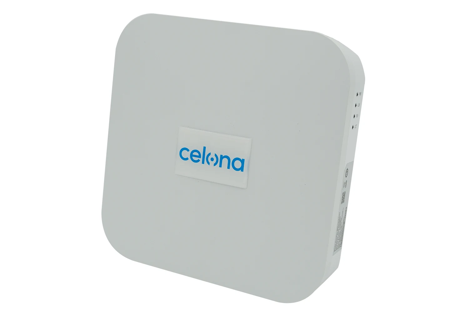 Celona AP 26 access point shows the indoor radio of a private 5G network in a square white case