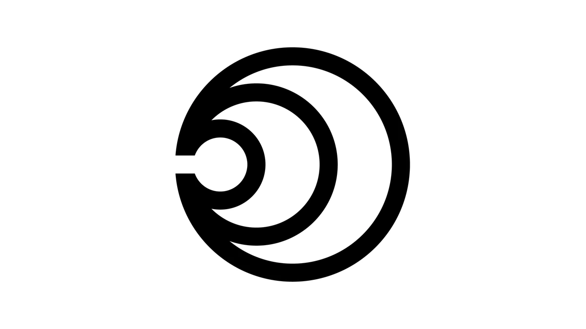 Genesis Mission logomark of concentric crescent circles in black on white