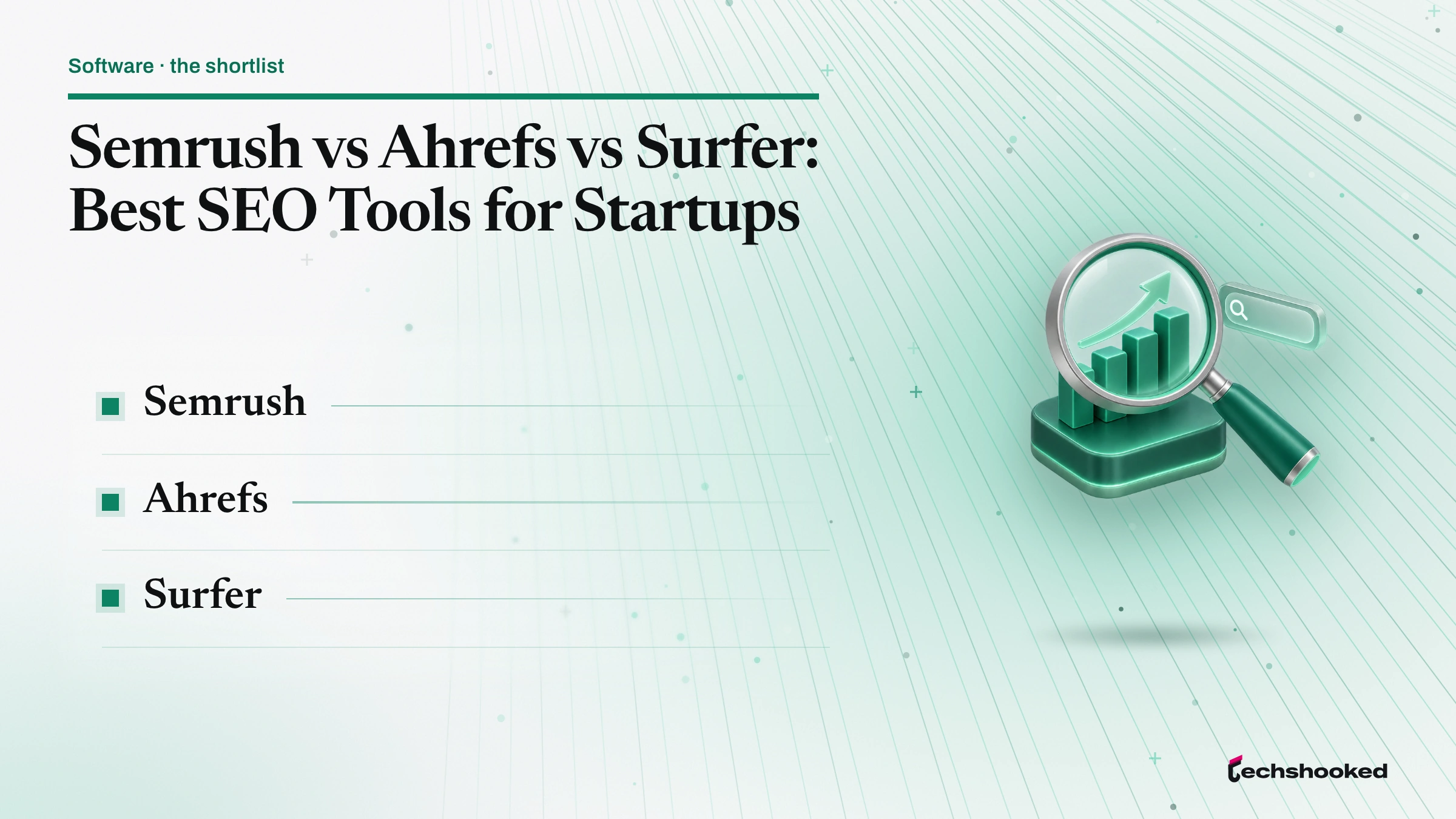 Comparison card: Semrush vs Ahrefs vs Surfer: Best SEO Tools for Startups