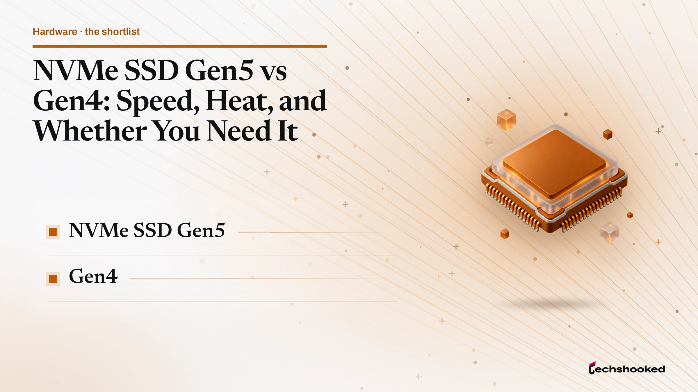 Comparison diagram: PCIe Gen5 vs Gen4 NVMe SSDs