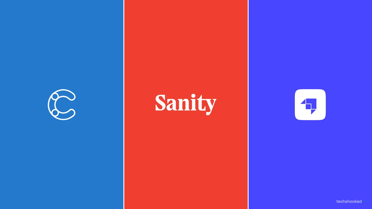 Contentful, Sanity and Strapi headless CMS logos