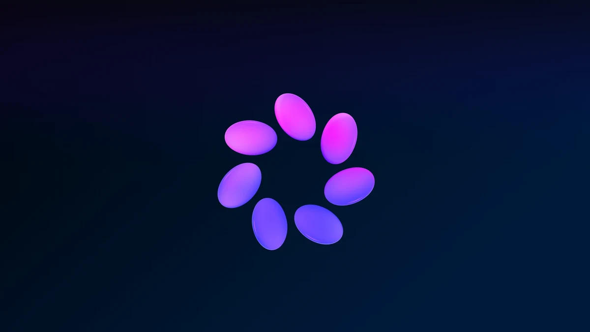 Meta AI visual mark on a dark background