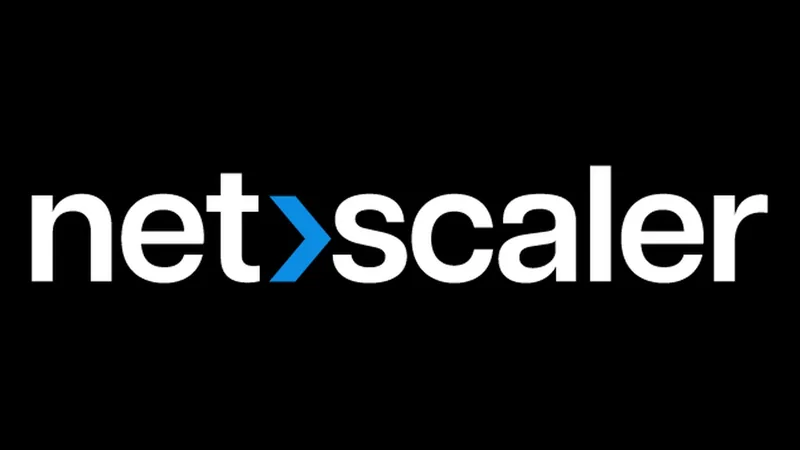 NetScaler logo in white lettering on a black background