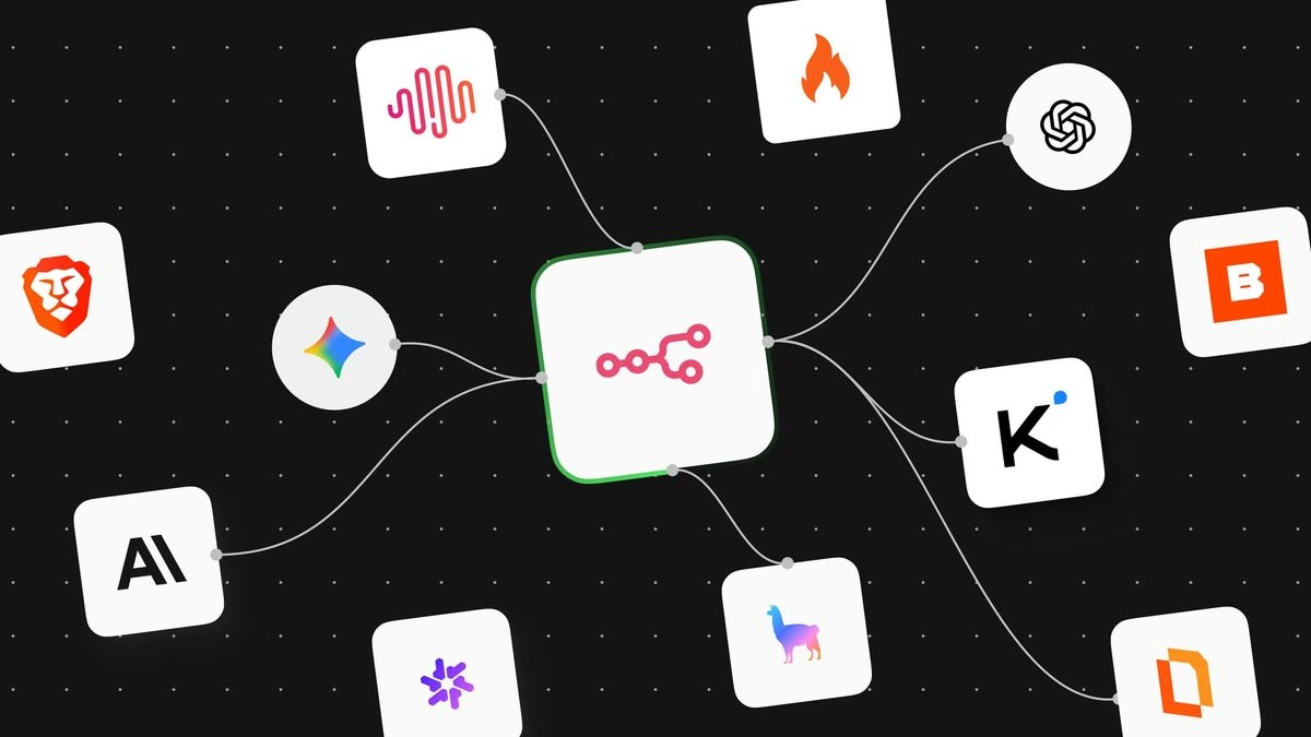 n8n Gateway Credits graphic showing OpenAI, Anthropic and other AI provider logos connected to the n8n hub icon