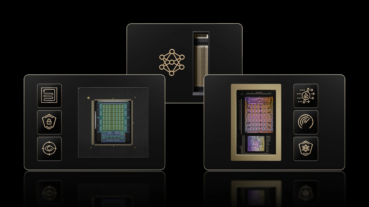 NVIDIA OpenShell Reference Architecture render of chip panels with security icons on a black background