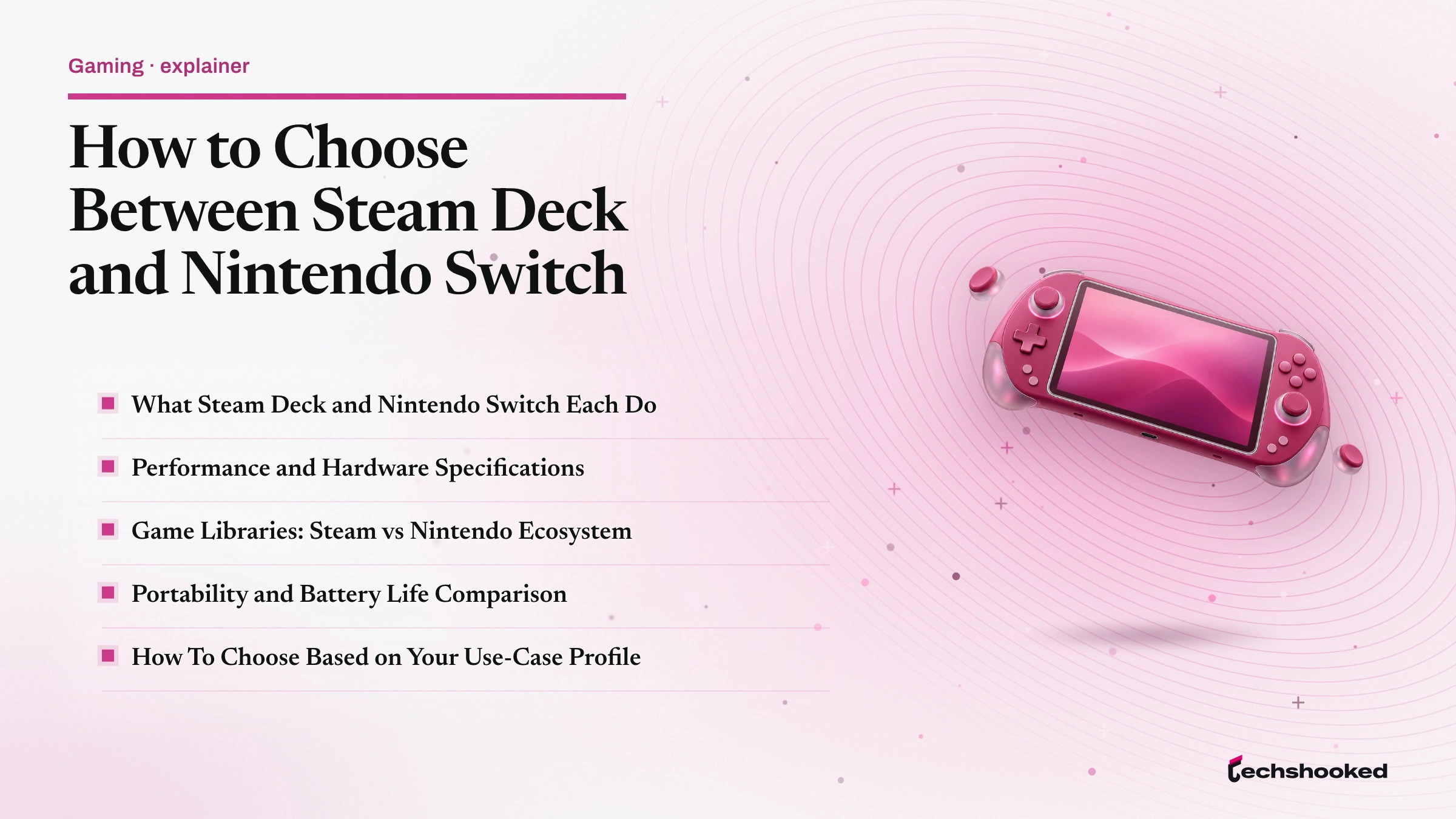 Comparison card: How To Choose Between Steam Deck And Nintendo Switch