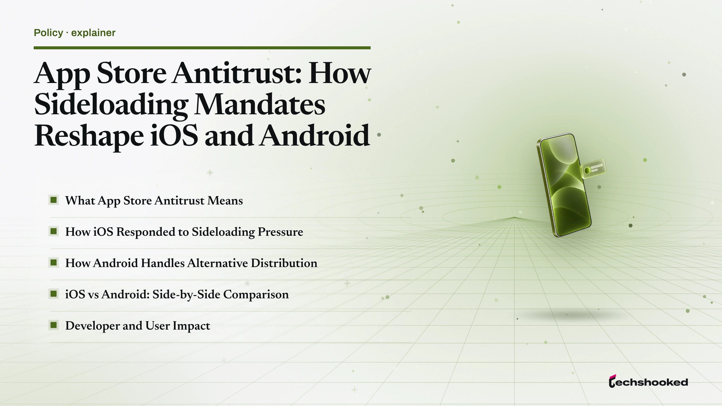 Comparison card: App Store Antitrust: How Sideloading Mandates Reshape iOS and Android