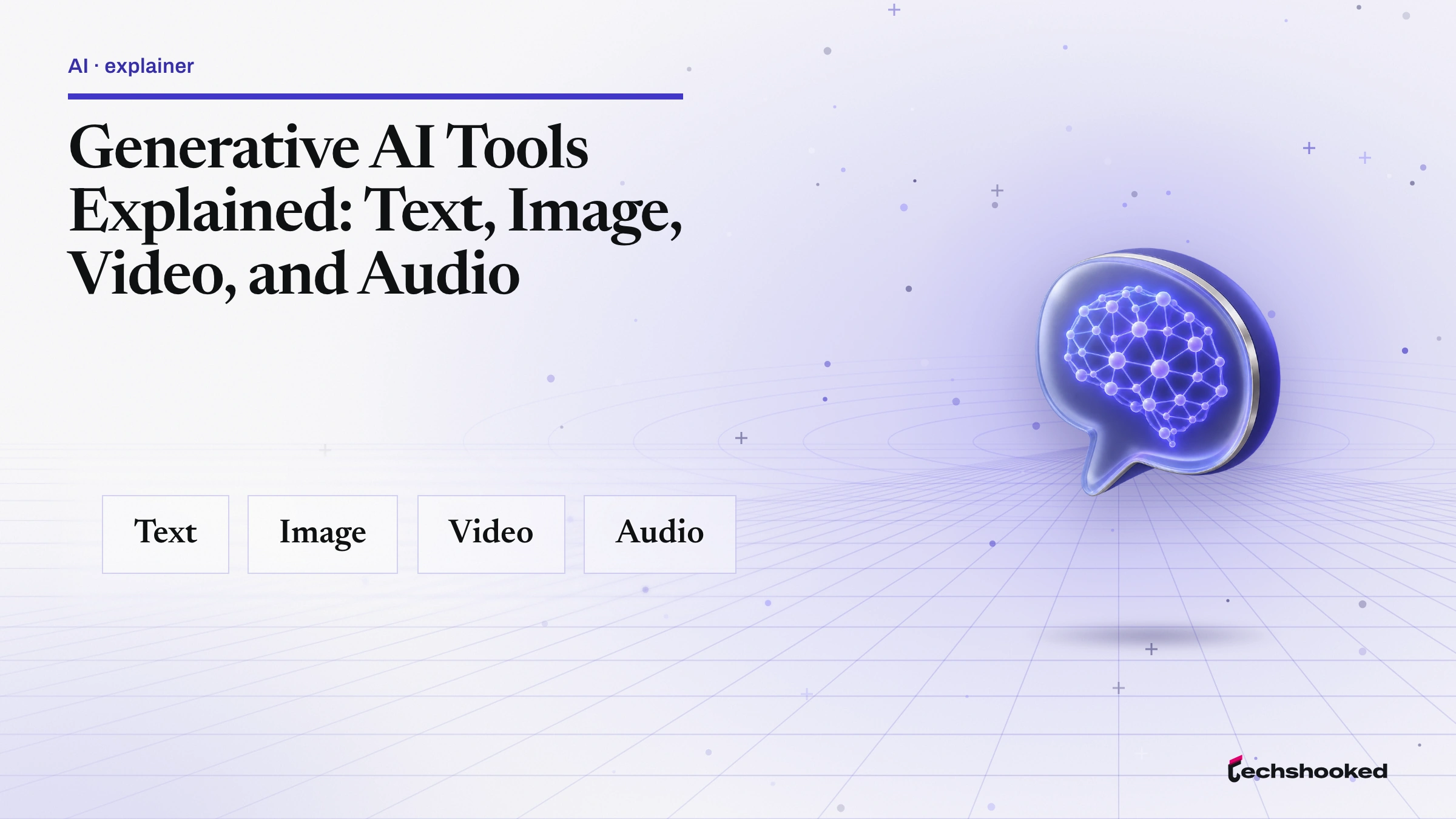 Comparison card: Generative AI Tools Explained: Text, Image, Video, and Audio