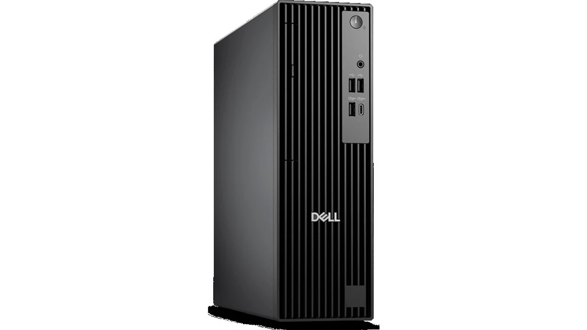 Dell small-form-factor workstation desktop tower with front USB ports
