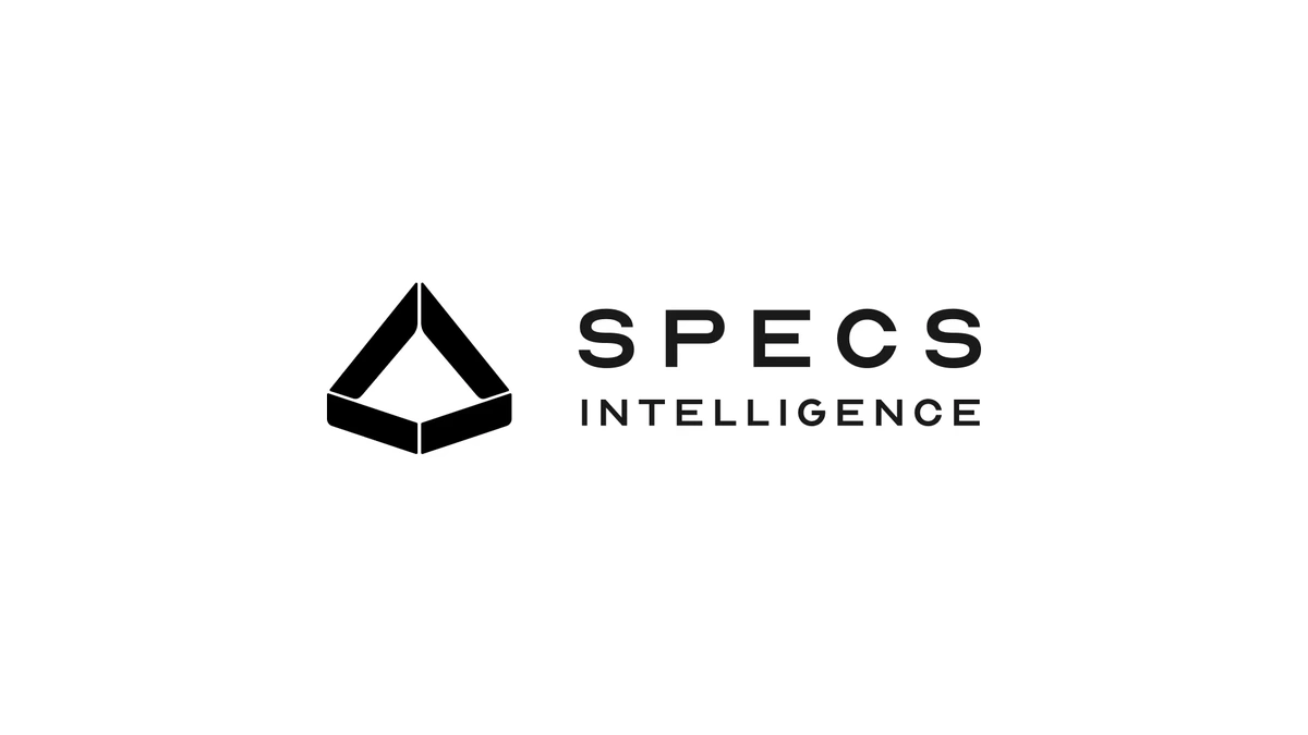 SPECS Intelligence logo, a triangular mark beside the wordmark on a white background