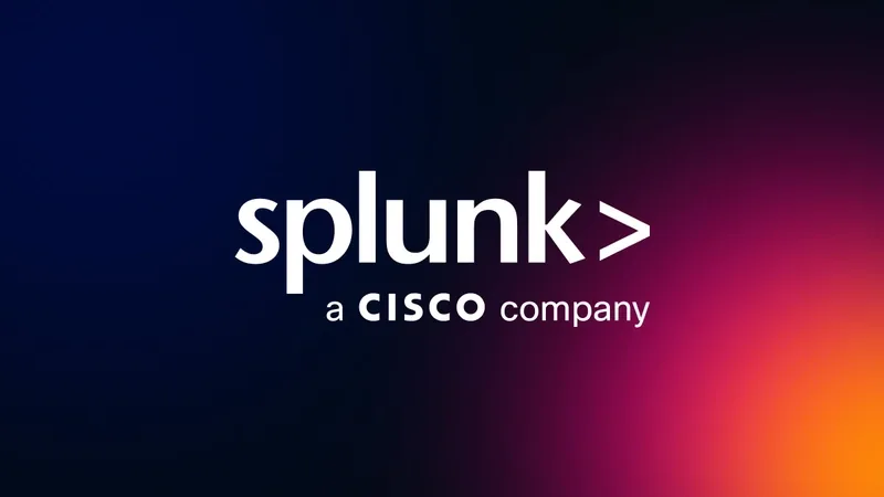 Splunk logo in white on a dark blue and orange gradient