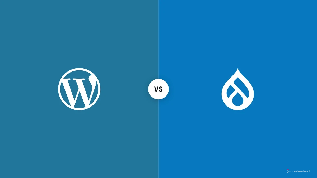 Logos of WordPress and Drupal.